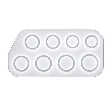 Kristallform DIY Hantverk Kristall Epoxihartsform Blandade Ringar