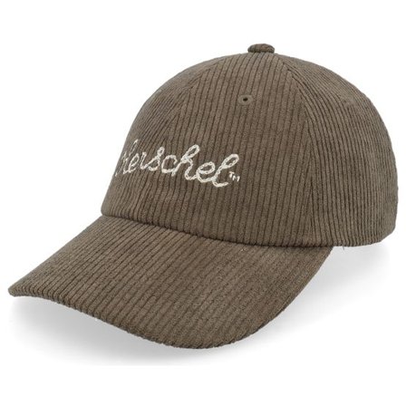 Herschel - Brun unconstructed Keps - Sylas Chain Stitch Cap Bungee Corduroy/White Dad Cap @ Hatstore