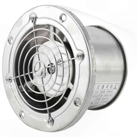 4-tommers eksosvifte i rustfritt stål for kjøkken, bad, vindusventilasjon, kanalvifte, luftavtrekker