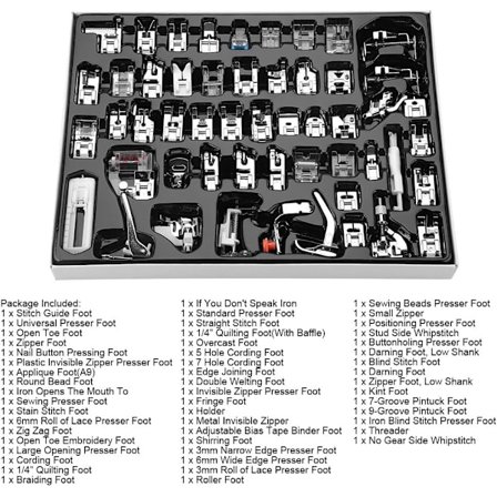 52 osaa ammattimainen ompelukoneen jalka