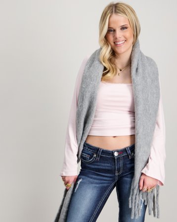 Gina Tricot Young 14+ 14+ long sleeve lace top Roze Tops/blouses Meisjes - Kids Brand Store