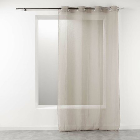 Gardiner - HEM HUS - Etamin Crash - Brunt - Öglor - 140 x 280 cm
