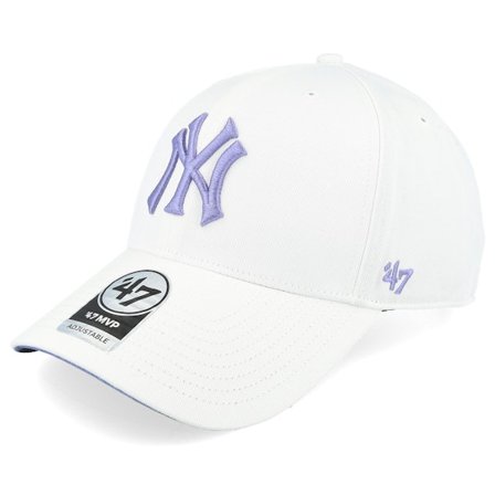 47 Brand - MLB - White - trucker - Cap - New York Yankees Enamel Twist Under Mvp White Adjustable - Hatstore