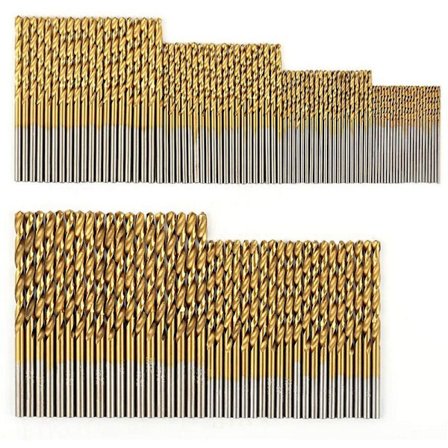 Titanium Bor Sæt 120 Stykker HSS Bor til Metal, Stål, Træ, Plast, Kobber, Aluminiumlegering, 1mm til 3.5mm