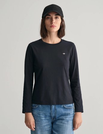GANT Reg Shield Ls T-Shirt - Navy - XXXL