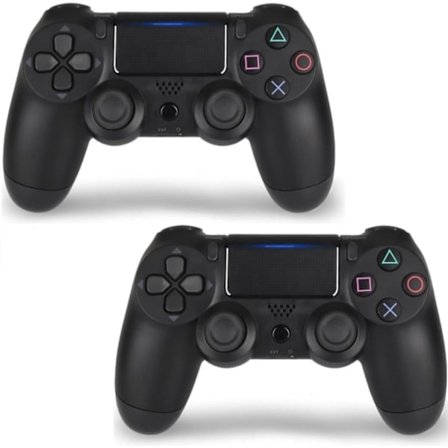 2-pak PS4-kontroller DoubleShock Trådløs for Playstation 4 Svart