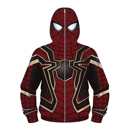 Barn Pojke Spider-man Hoodies Hooded Zip Jacka Topp Ytterkläder Fans Present Dark Red Spiderman ILX
