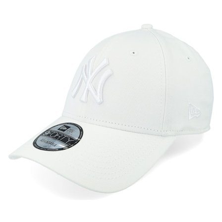 New Era - MLB White adjustable Czapka Z Daszkiem - New York Yankees League Essential 9FORTY White/White Adjustable @ Hatstore