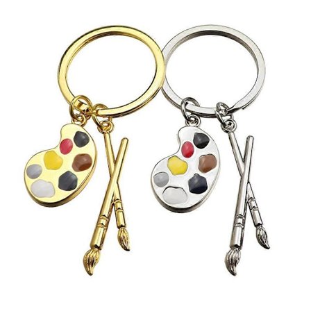 2st Ritpennformad Nyckelring Kreativ Chic Nyckelhänge Guld Silver