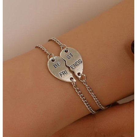 2 st/ set Mode Best Friends Charm Armband För Kvinnor Flickor Hjärta Vänskap Forever Smycken Brac