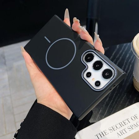 Samsung S21 Ultra telefoncover, mat hårdt cover, sort