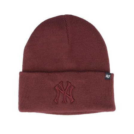 47 Brand - Rojo cuff Beanie - New York Yankees MLB Haymaker Dark Maroon Cuff @ Hatstore
