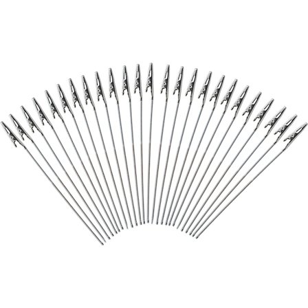 Set med 50 metalltrådsklämmor 6 tum långsvansad alligatorjärnklämma