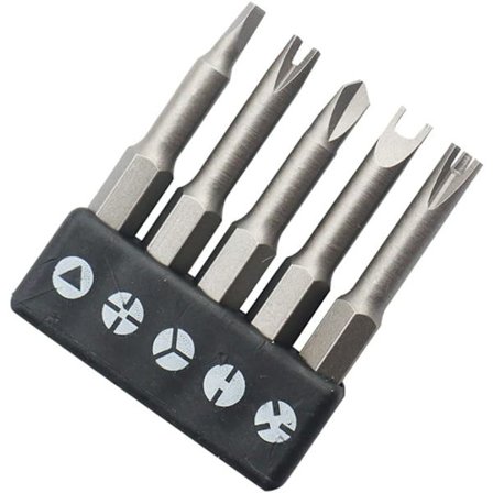 5 stk. 50 mm U-formet skruetrækker sæt Indre trekant med tre punkter