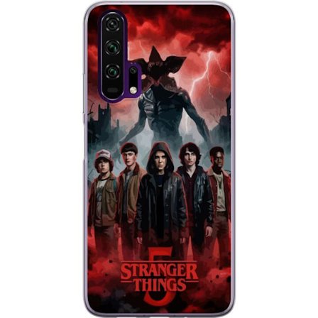 Kompatibelt Mobildeksel til Honor Honor 20 Pro Mørk Stranger Things-inspirert fantasyillustrasjon med torden, dramatisk himmel og intens uhyggelig s