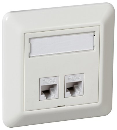 Elko EKO05536 Modulæruttak 2 x 8 STP C6A, Datamaskin & surfing