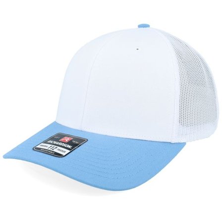 Richardson - Vit trucker Keps - 112 Combination White/Columbia Blue Trucker @ Hatstore