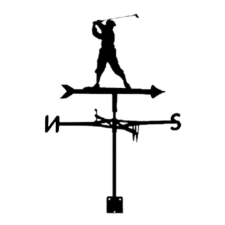 Golf-tuuliviiri Koriste Puutarha Patio Ulkona Rauta Tuuliviiri Ruostumaton Teräs Maalattu Sika Tuuliviiri LGL