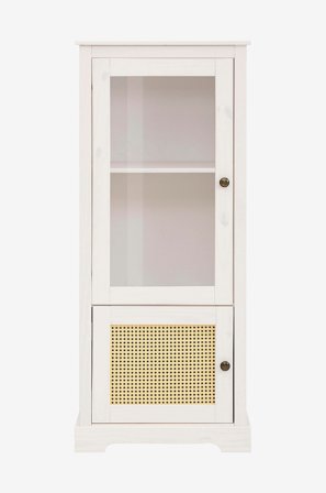 Loft24 - Vitriinikaappi Linda Small, 1 lasiovi/1 ovi - Valkoinen - Kaapit - - Homeroom