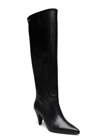 Biagida Long Boot Crust Lange Støvler Sort Bianco
