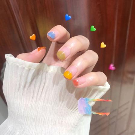 Manikyr Flerfärgade Pärlor Nagellapp 24st