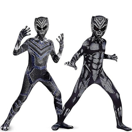 2023 New Black Panther Costume Marvel The Avengers Super Hero Cosplay Bodysuit Zentai Jumpsuit Halloween kostumer til børn Voksen H_a CNMR