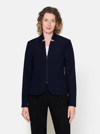 BRANDTEX - Blazer Med Lynlås - Navy