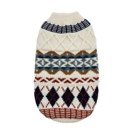 【PP】Strikket Trøje til Kæledyr Rullekrave Hundetrøje til Hvalpe Hunde Kæledyr Hvid S White S som beskrevet