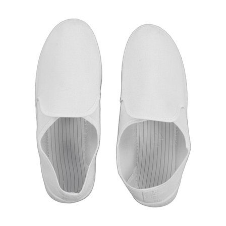 Antistatiske PVC vernesko for elektronikkfabrikk, støvfritt verksted, hvit, størrelse 38