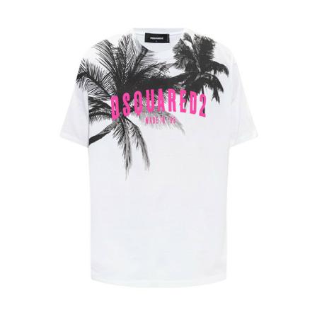 Dsquared2, T-shirt z nadrukiem Biały, Mężczyzna, Rozmiar: XS