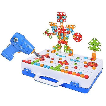 Spela Bitars Borrset Kreativ Borr Barnets Elborr Och Skruvset Teknikleksaker För Ålder 3-10 År