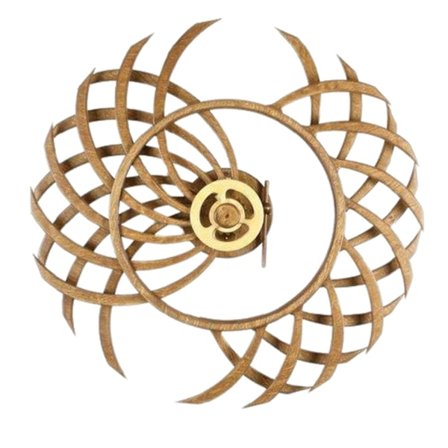 Kinetisk träskulptur Personlig roterande väggkonstprydnad för hemmavardagsrum Office-B