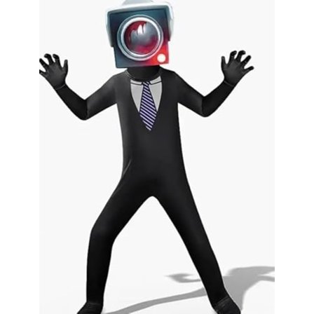 Halloween skräckspel 3D TV man toalett man helkroppsstrumpa cosplay monitor man