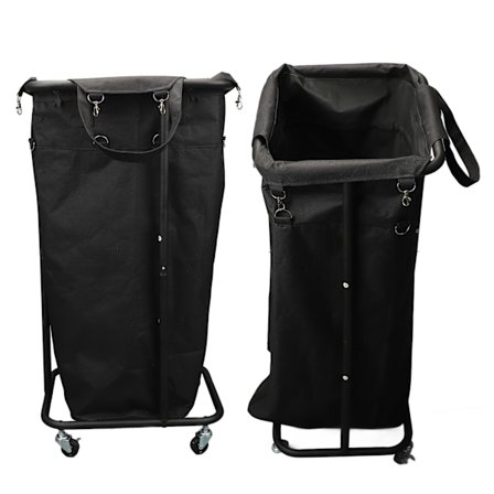 Vasketøjskurv med dobbelte håndtag, snavsetøjshæmmer, 4 hjul, opbevaringsbeholder til legetøj til hjemmet, sort