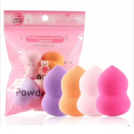 4 Stycken Färgglada Kosmetiska Puffar Makeup Svamp