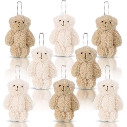 8 st 12 cm plysch mini led leksaker gosedjur små björn S