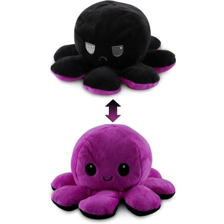 Galaxy Kääntyvä Oktopus-Pehmolelu Lapsille (Violetti & Musta) 1 kpl
