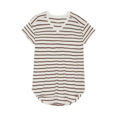 Moshi Moshi Mind, Dreamy T-Shirt Stripe Beige, Dames, Maat:ONE Size,streep