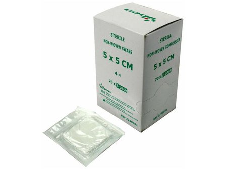 yibon Kompress NW steril 2-p 5x5cm 140/fp - Lyreco - Sjukvård och omsorg - Förband och fixering - Kompresser