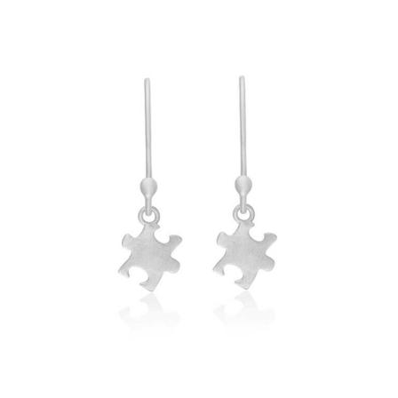 Frk. Lisberg Puzzle piece øreringe Grå, Dame, Størrelse: ONE Size