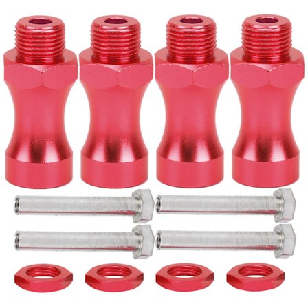 12 kpl 1/10 - 1/8 RC-automallin osa Alumiiniseos 12 mm - 17 mm pyörännavan sovitin kytkin Punainen