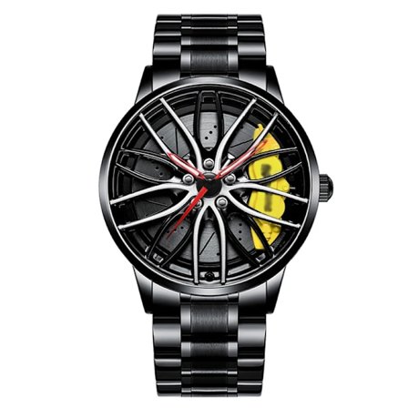 NEKTOM Fälgklocka Hub Klockor Superbil Fälgklockor Hjulklocka Vattentäta Herrklockor Herrklocka Herr Hjul Armbandsur Klocka