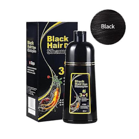 Instant Naturligt Svart Hårfärgsschampo 3 i 1 För Män Kvinnor 500 Ml Hk-C7-Svart-Kod18838 Black C7