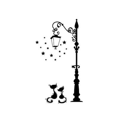 2 kappaletta musta kissa seinätarrasetti itseliimautuva seinäkoristeluun