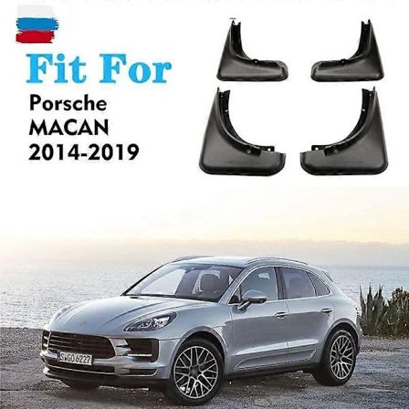 /EA/Erinomaiset 4 KPL 2014-2019 Roiskeläpät Porsche MACAN -malliin Lokasuojat Roiskesuojat Roiskeläpät Autotarvikkeet Auton muotoilu musta