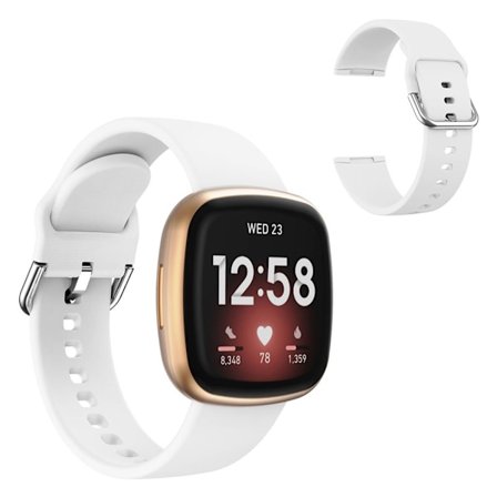 Fitbit Versa 3 simple silikon klockarmband - vit