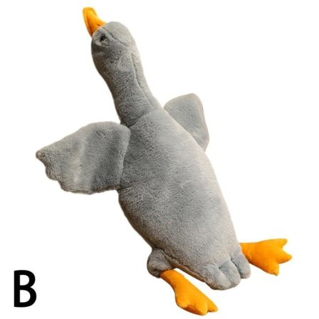 Barn Söt Anka Stor Vit Gås Plysch Dockleksak Mjuk Kudde Baby grå en storlek