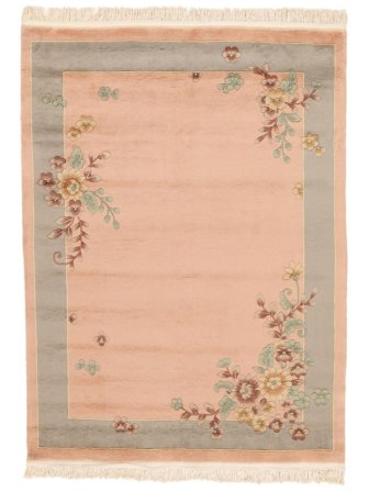 Käsinsolmittu Kiina 90 Line Matot 170X230 Oranssi/Ruskea