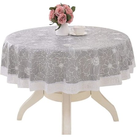 Lett å rengjøre Rund Duk 180cm Vanntett Rynkebestandig-FD-