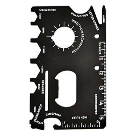 16-i-1 Multiverktyg i Kreditkortsformat för Män | Överlevnadskort i Metall | Kreditkortskniv Plånboksverktyg | Kapsylöppnare